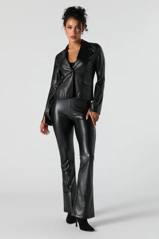 Faux Leather Flare Legging sold by Urban Planet