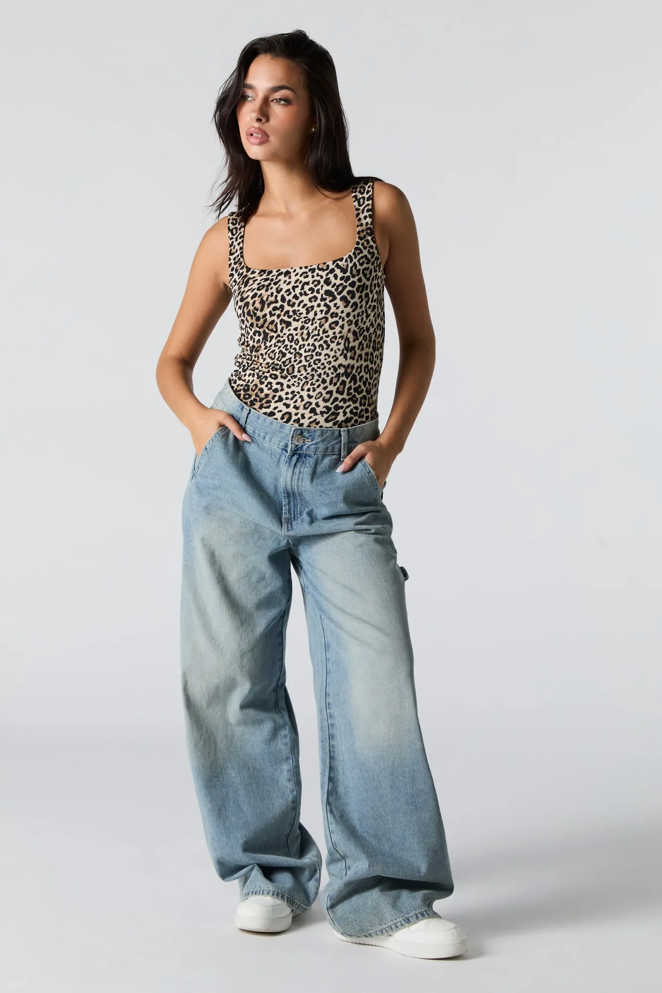 Contour Square Neck Sleeveless Bodysuit sold by Urban Planet product image thumbnail 3