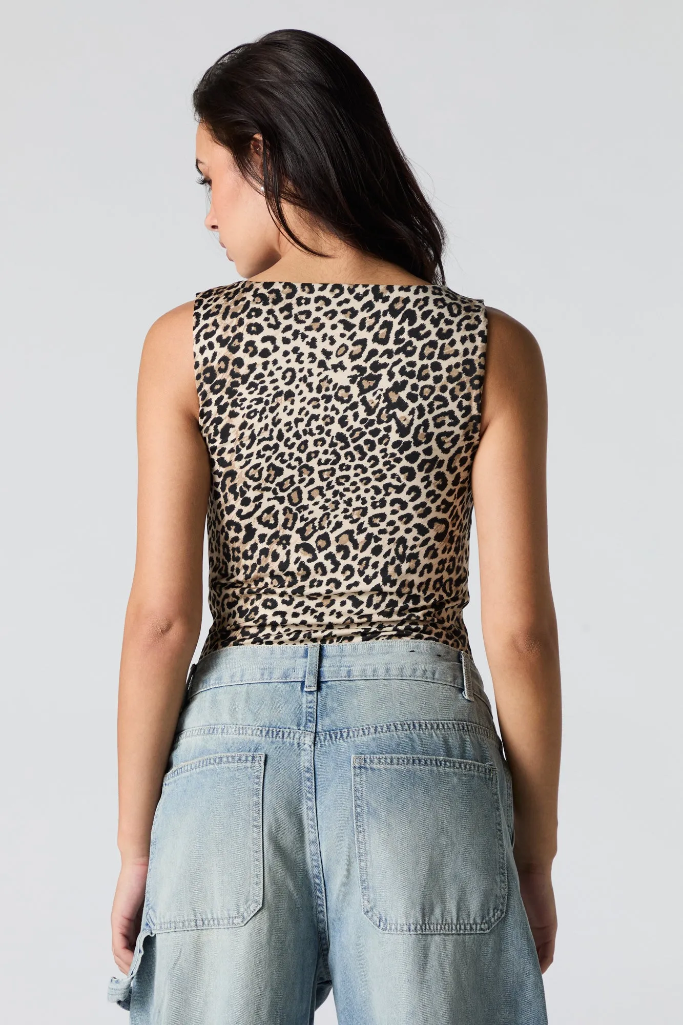 Contour Square Neck Sleeveless Bodysuit sold by Urban Planet product image thumbnail 4