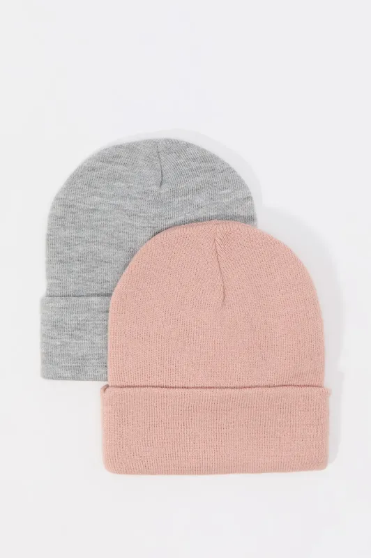 Ribbed Knit Beanie (2 Pack) sold by Urban Planet