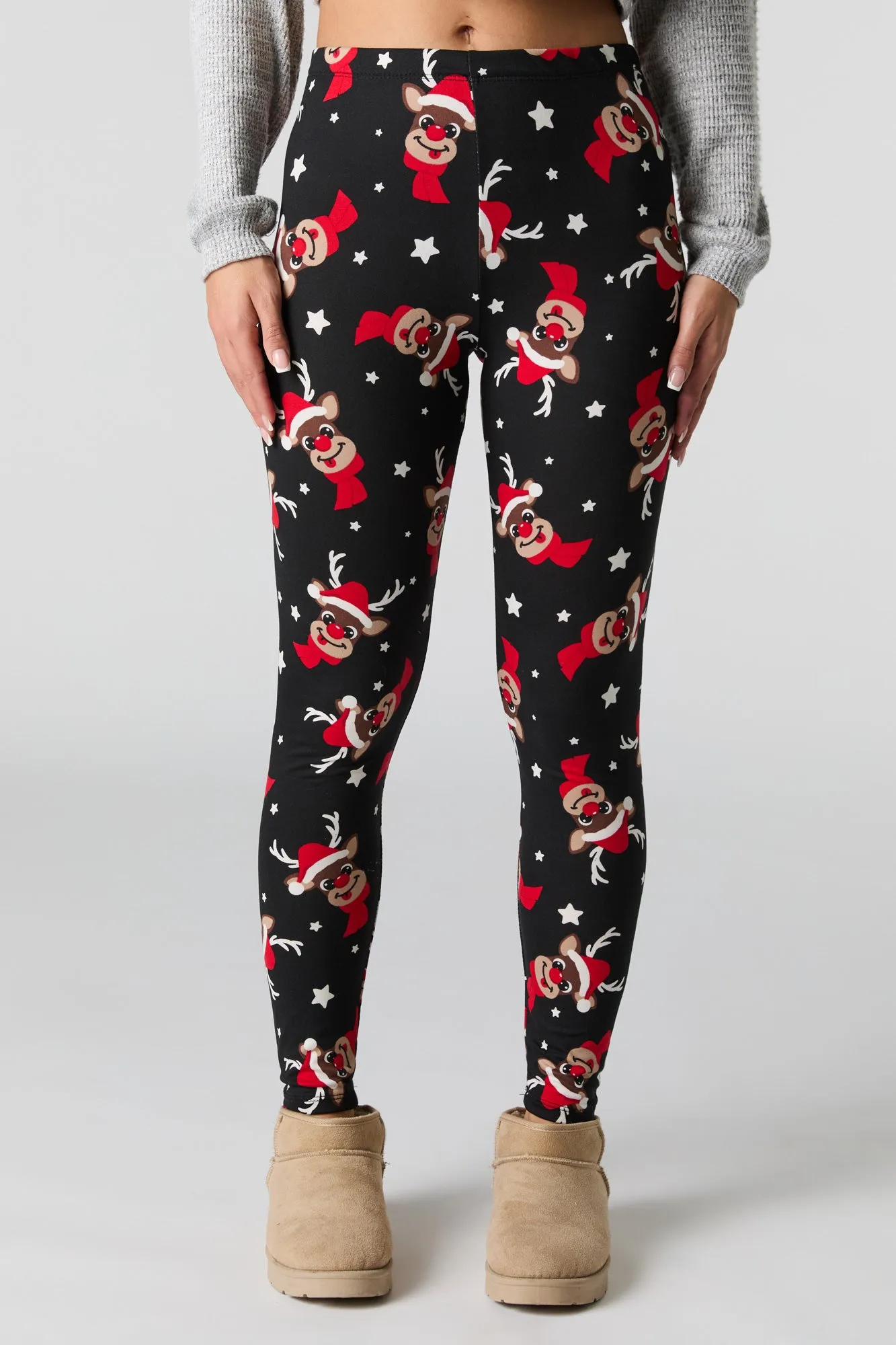 Christmas Print Soft Fleece Legging sold by Urban Planet product image thumbnail 5
