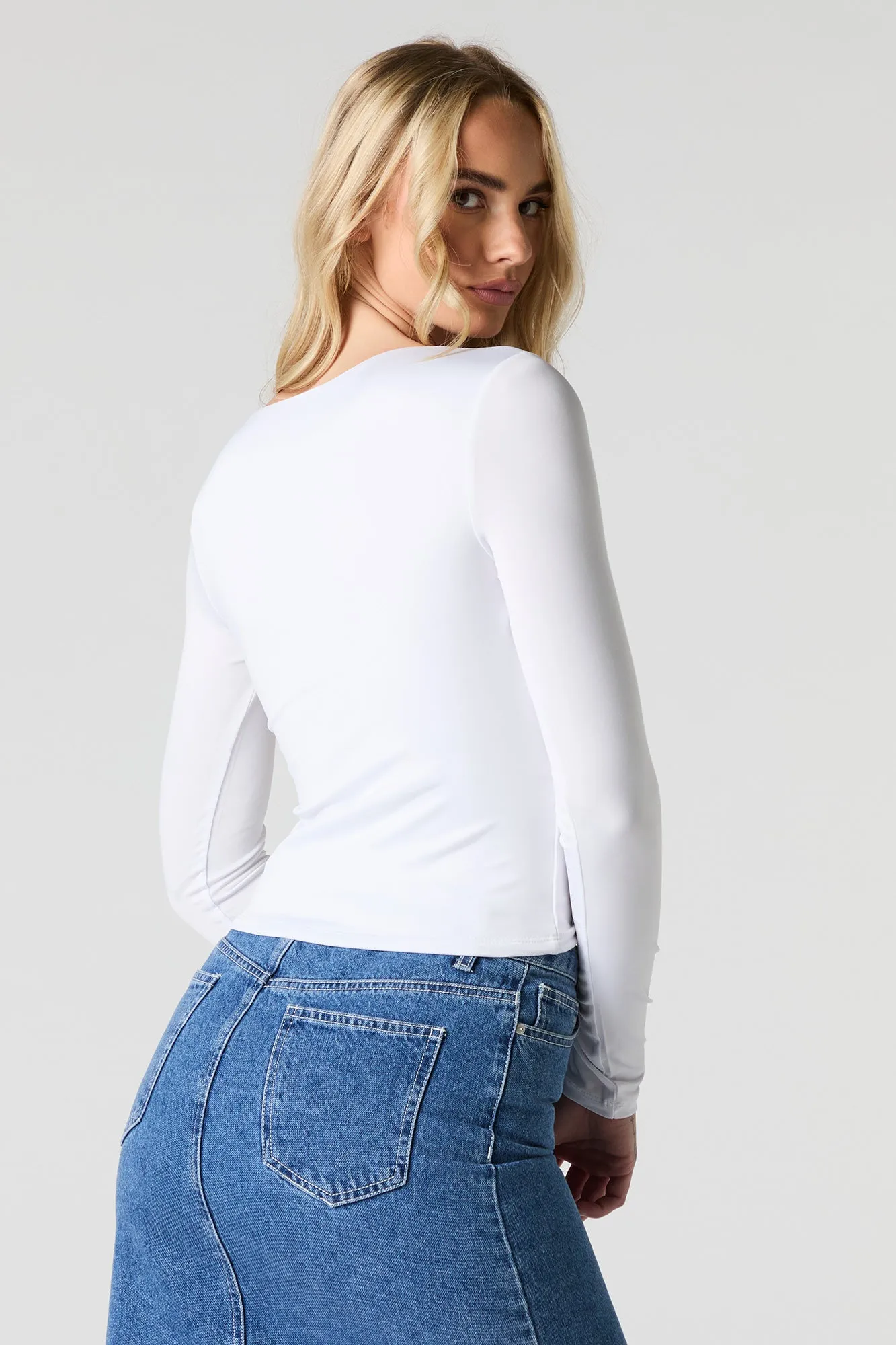 Contour Square Neck Long Sleeve Top sold by Urban Planet product image thumbnail 5