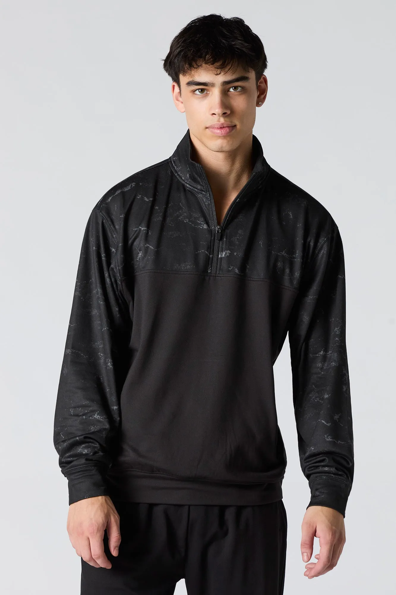 Chandail Active délavé à l'acide avec quart de fermeture à glissière sold by Urban Planet product image thumbnail 4