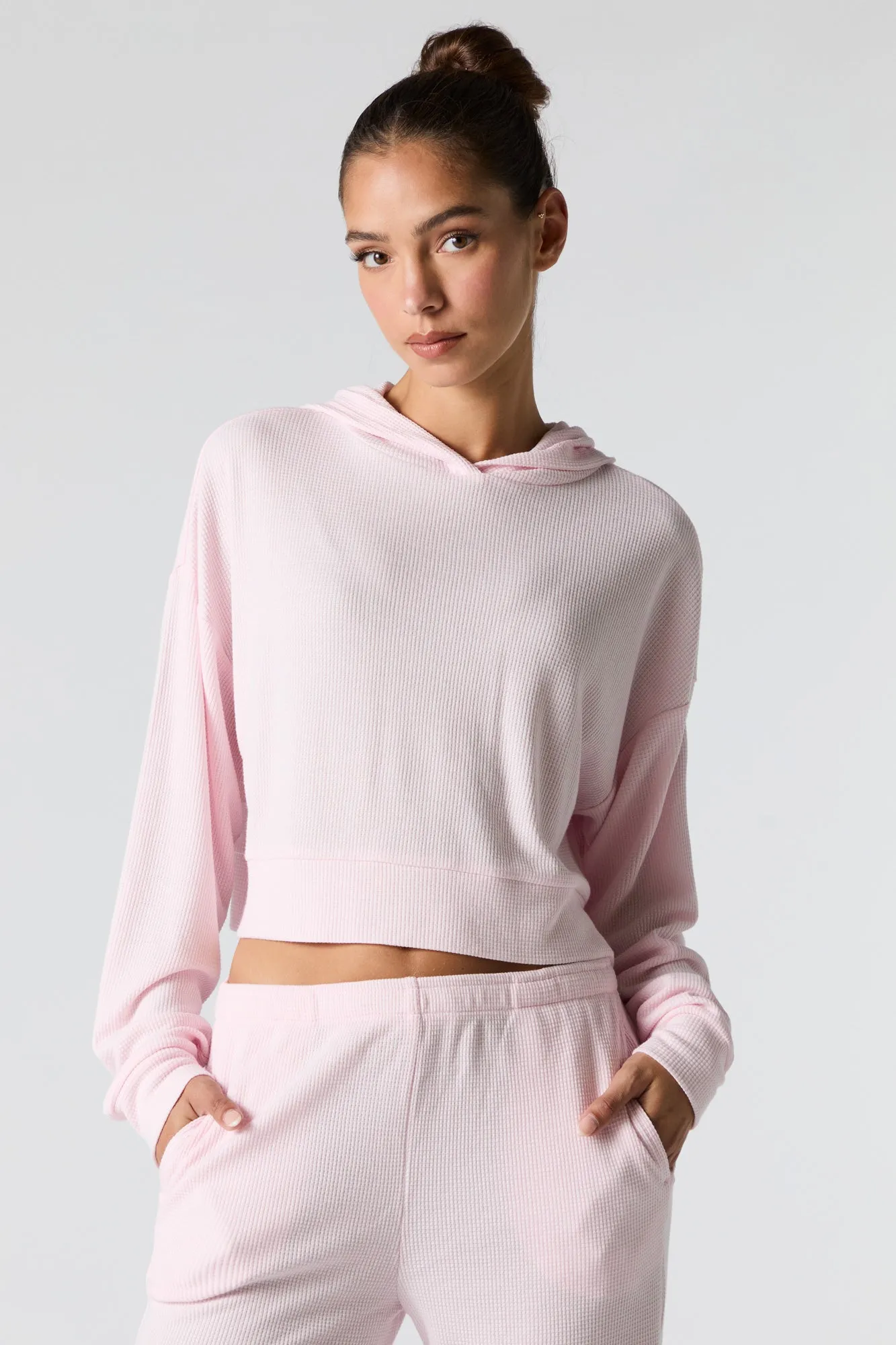 Haut à capuchon en tricot thermal sold by Urban Planet product image thumbnail 4