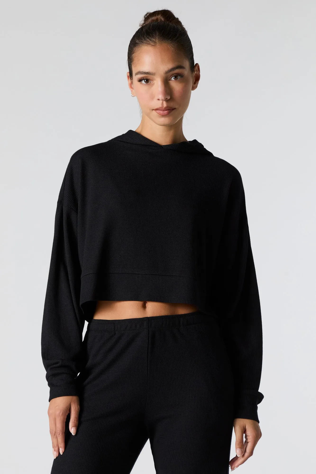 Haut à capuchon en tricot thermal sold by Urban Planet product image thumbnail 5