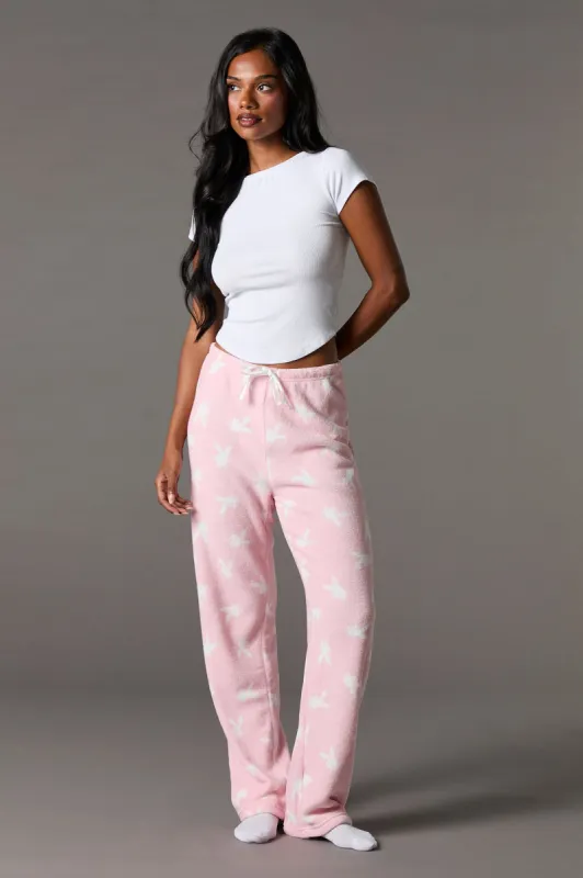 Pantalon de pyjama en peluche à imprimé Playboy sold by Urban Planet