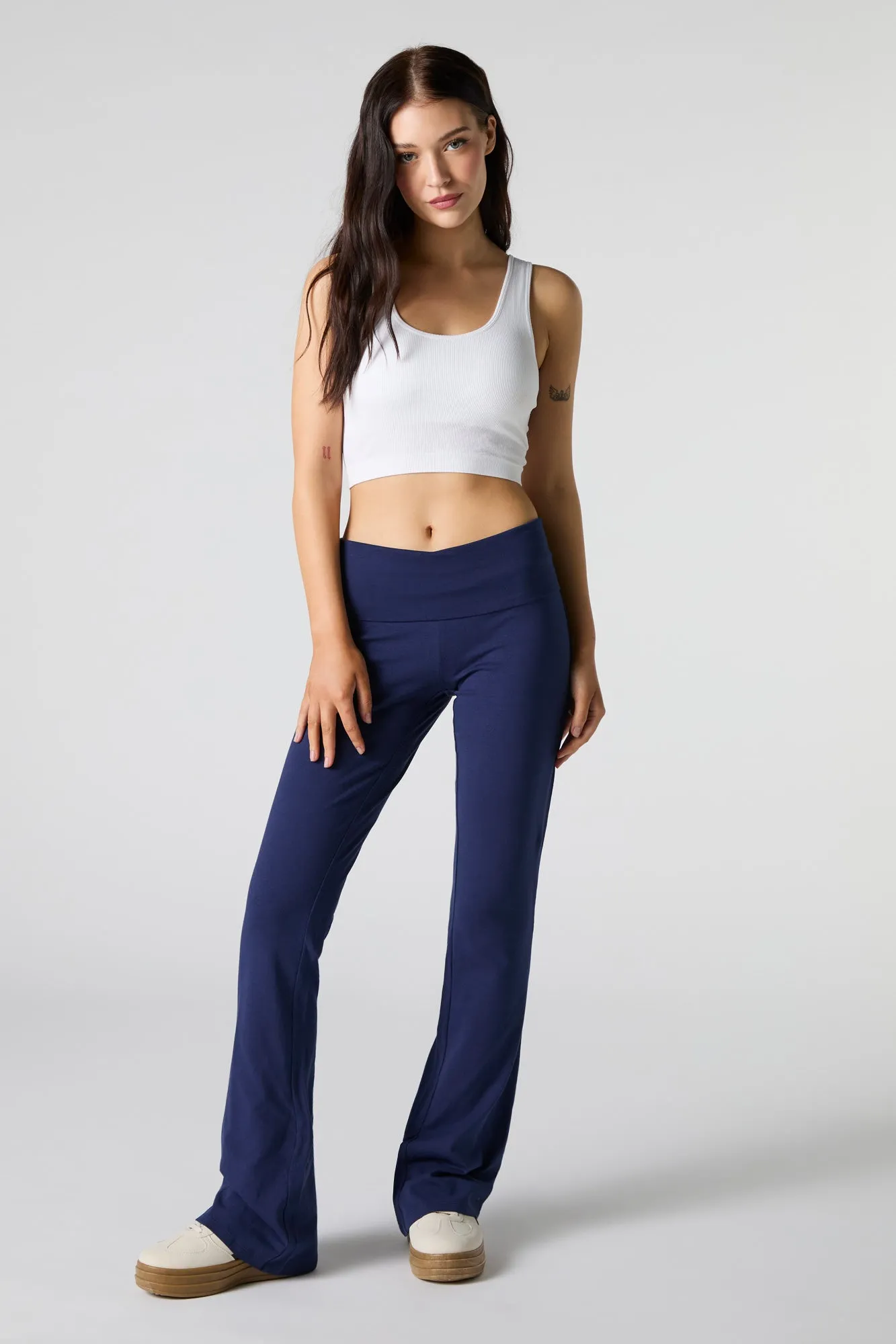Foldover Flare Pant sold by Urban Planet