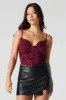 Floral Hook and Eye Corset Tank sold by Urban Planet