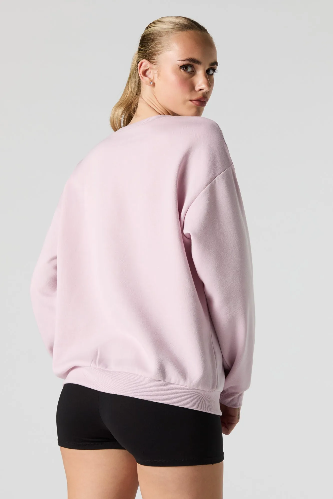 Embroidered Fleece Sweatshirt sold by Urban Planet product image thumbnail 2