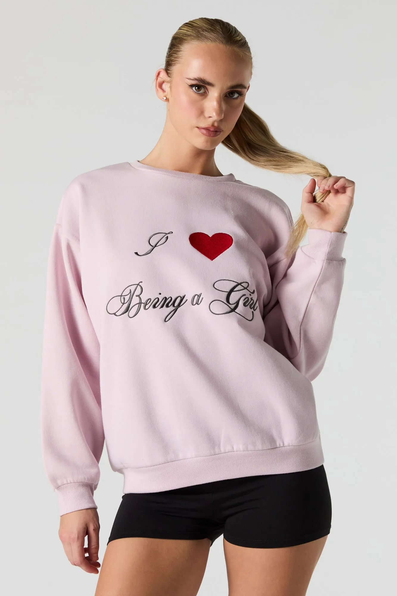 Embroidered Fleece Sweatshirt sold by Urban Planet