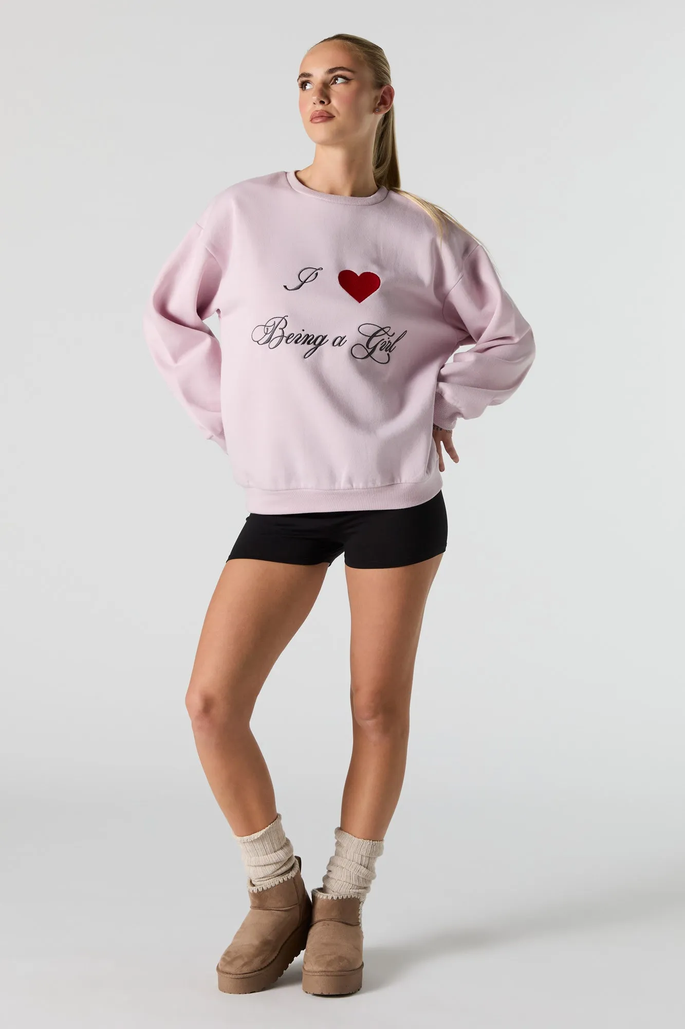 Embroidered Fleece Sweatshirt sold by Urban Planet product image thumbnail 3