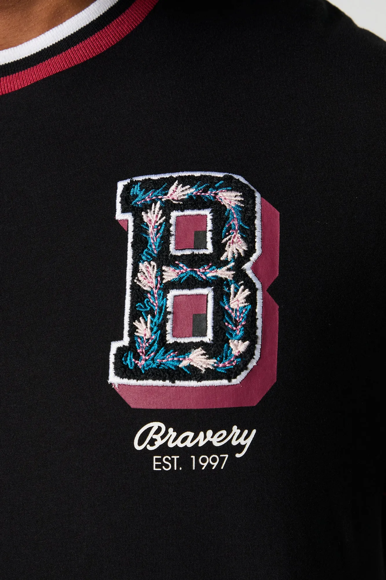 Bravery Chenille Embroidered T-Shirt sold by Urban Planet product image thumbnail 4
