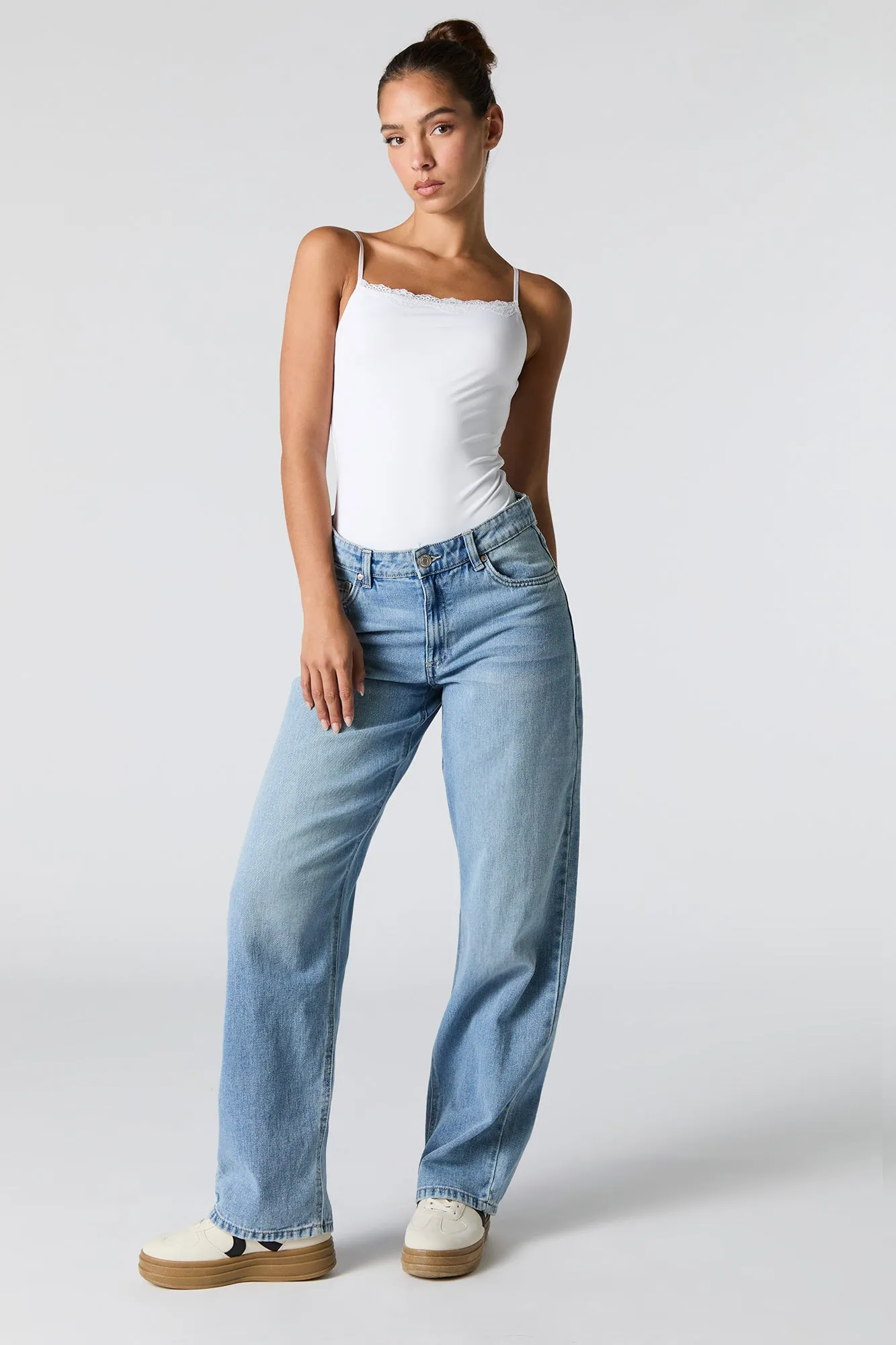 Contour Lace Trim Cami Bodysuit sold by Urban Planet product image thumbnail 3