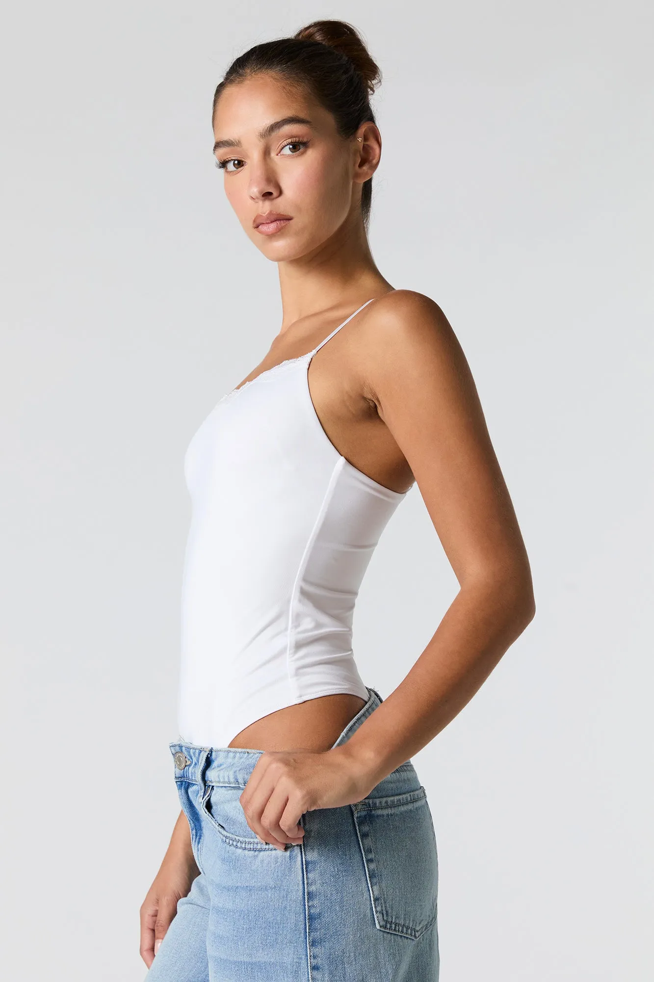 Contour Lace Trim Cami Bodysuit sold by Urban Planet product image thumbnail 2