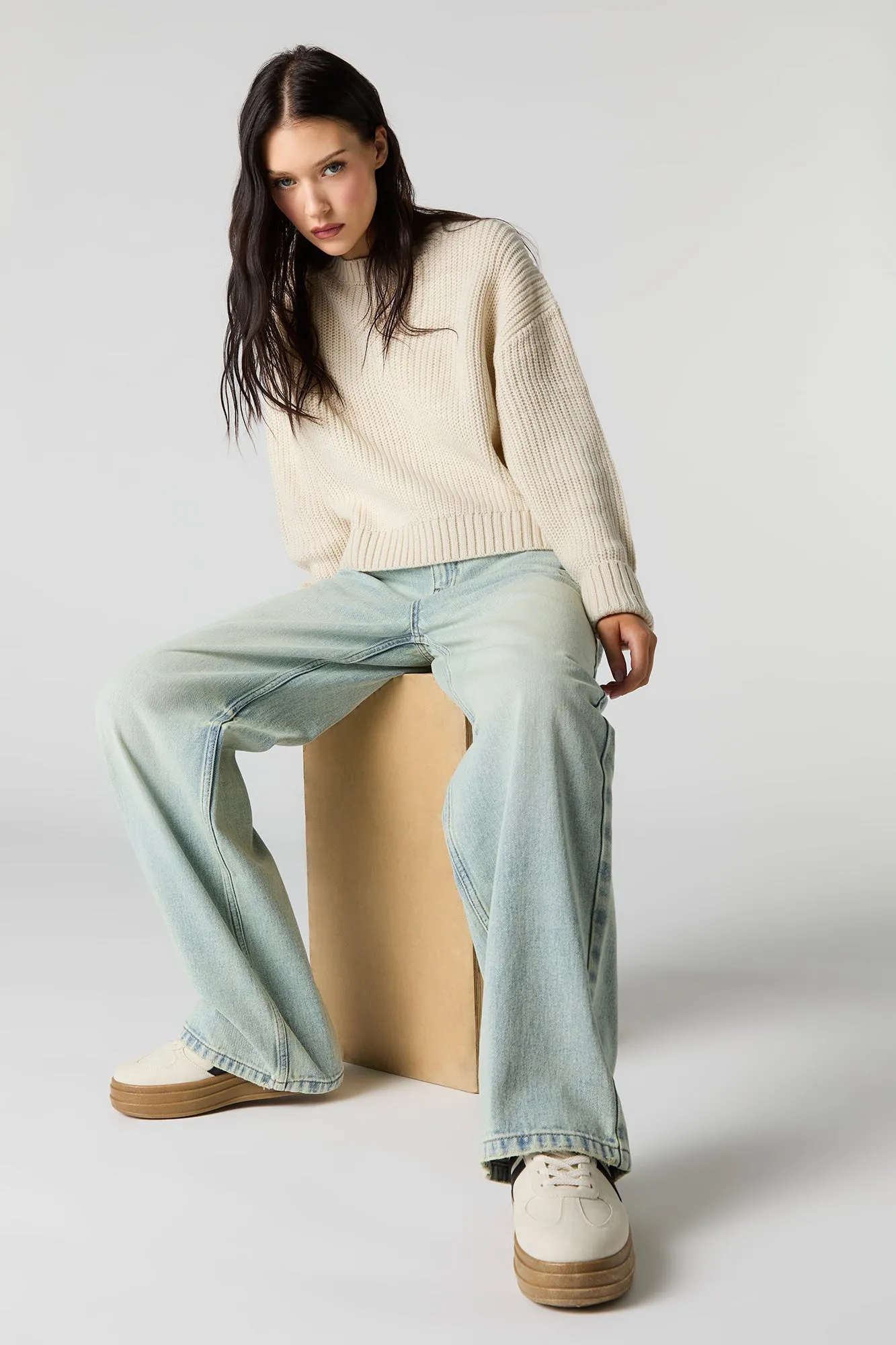 Vintage Light Wash Low Rise Skater Jean sold by Urban Planet