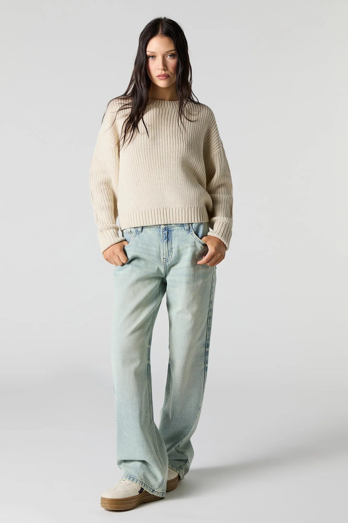 Vintage Light Wash Low Rise Skater Jean sold by Urban Planet product image thumbnail 4