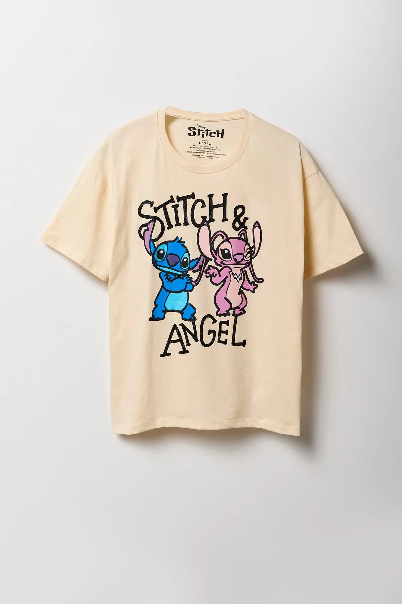 T-shirt coupe garçonne à imprimé Stitch & Angel sold by Urban Planet product image thumbnail 4