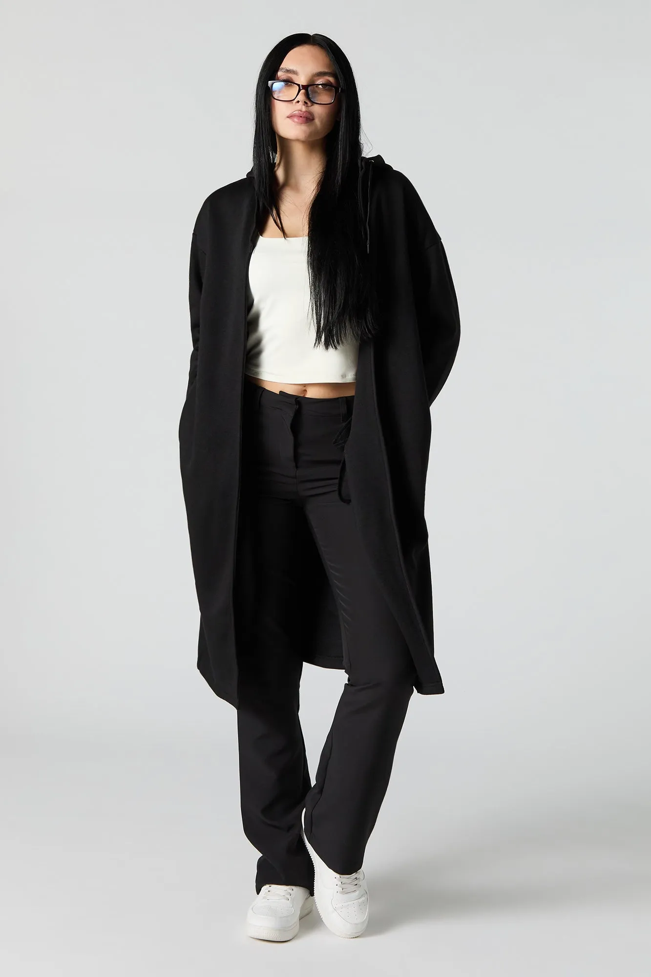 Blouson long en molleton ouvert à l'avant sold by Urban Planet product image thumbnail 4