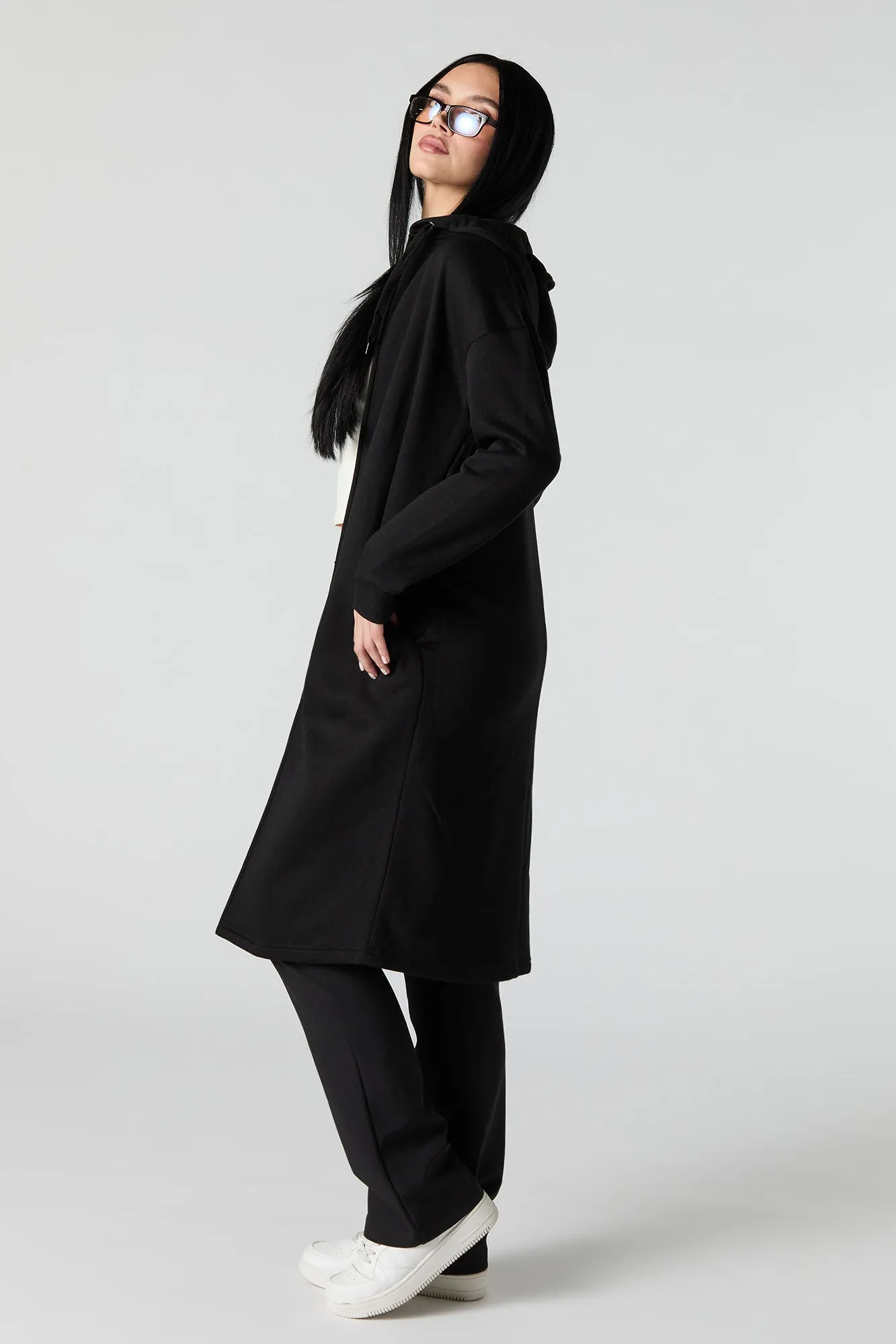 Blouson long en molleton ouvert à l'avant sold by Urban Planet product image thumbnail 5