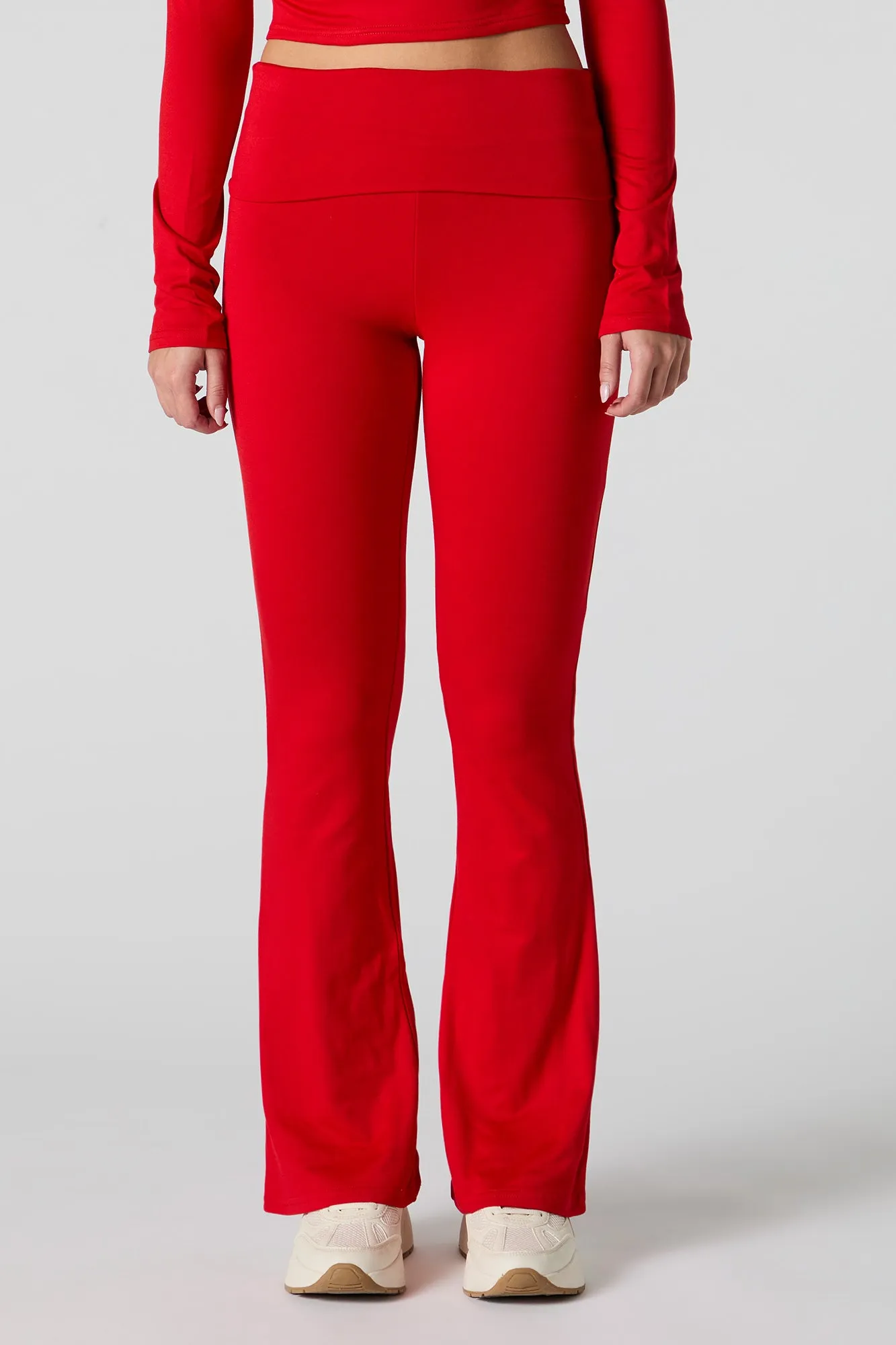 Active Soft Foldover Waist Flare Legging sold by Urban Planet product image thumbnail 2