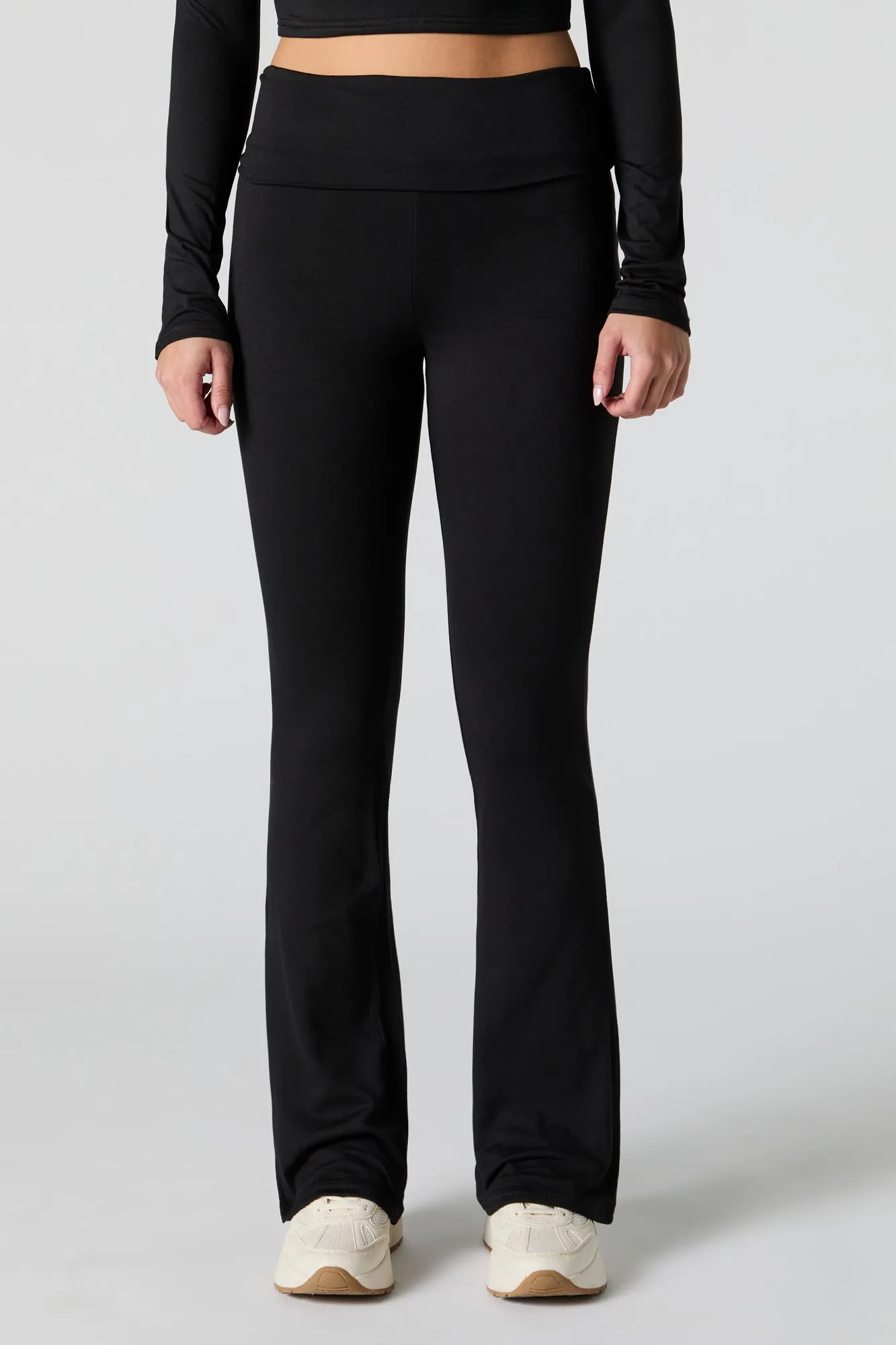 Active Soft Foldover Waist Flare Legging sold by Urban Planet product image thumbnail 5