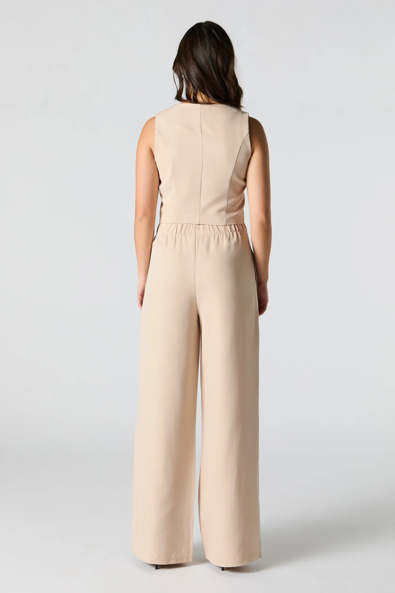 Elastic Waist Wide Leg Dress Pant sold by Urban Planet product image thumbnail 3