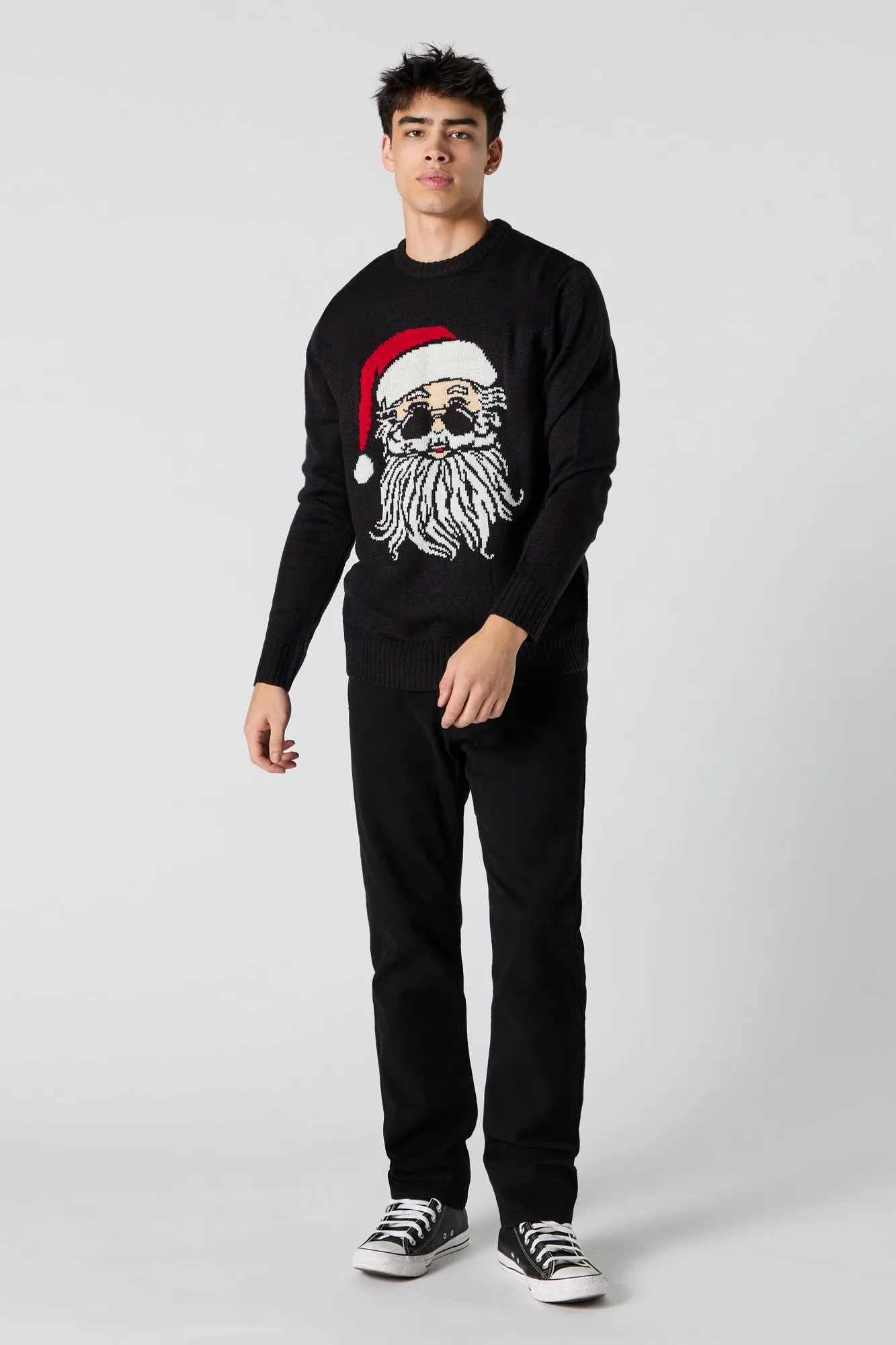 Chandail de Noël en tricot jacquard à imprimé Cool Santa sold by Urban Planet product image thumbnail 3