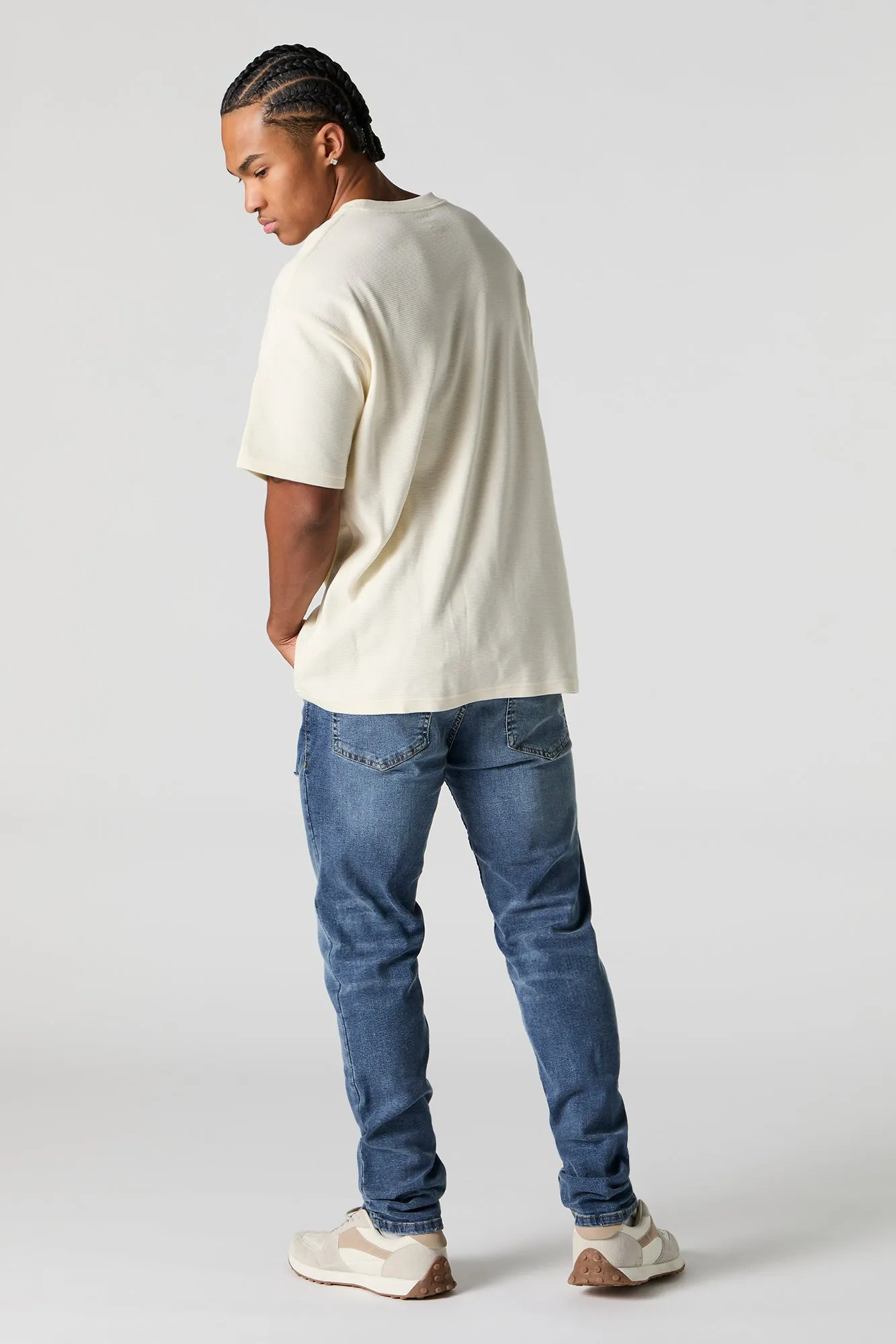 Medium Wash Distressed Slim Jean sold by Urban Planet product image thumbnail 3