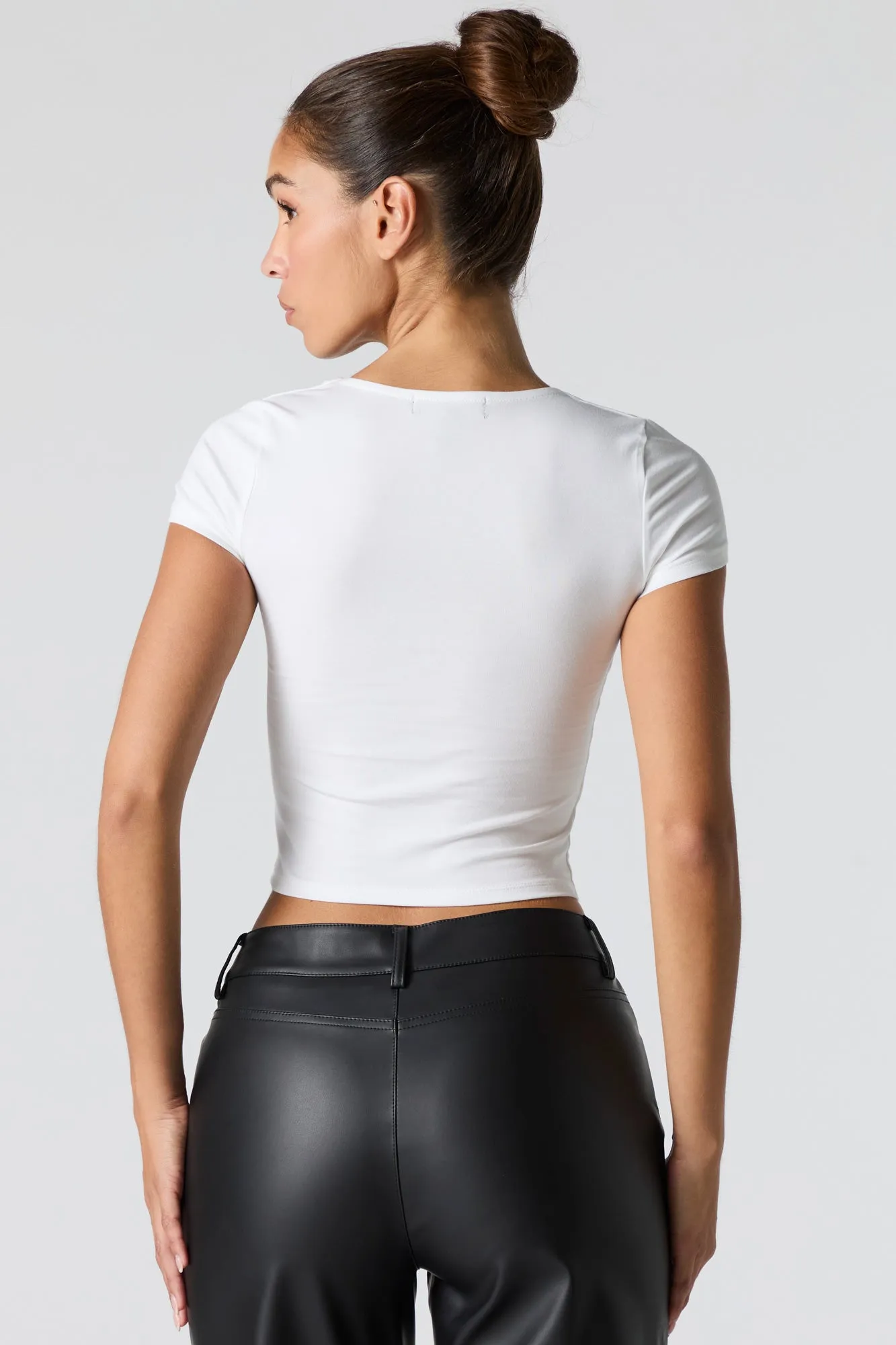 T-shirt court à encolure carrée sold by Urban Planet product image thumbnail 2