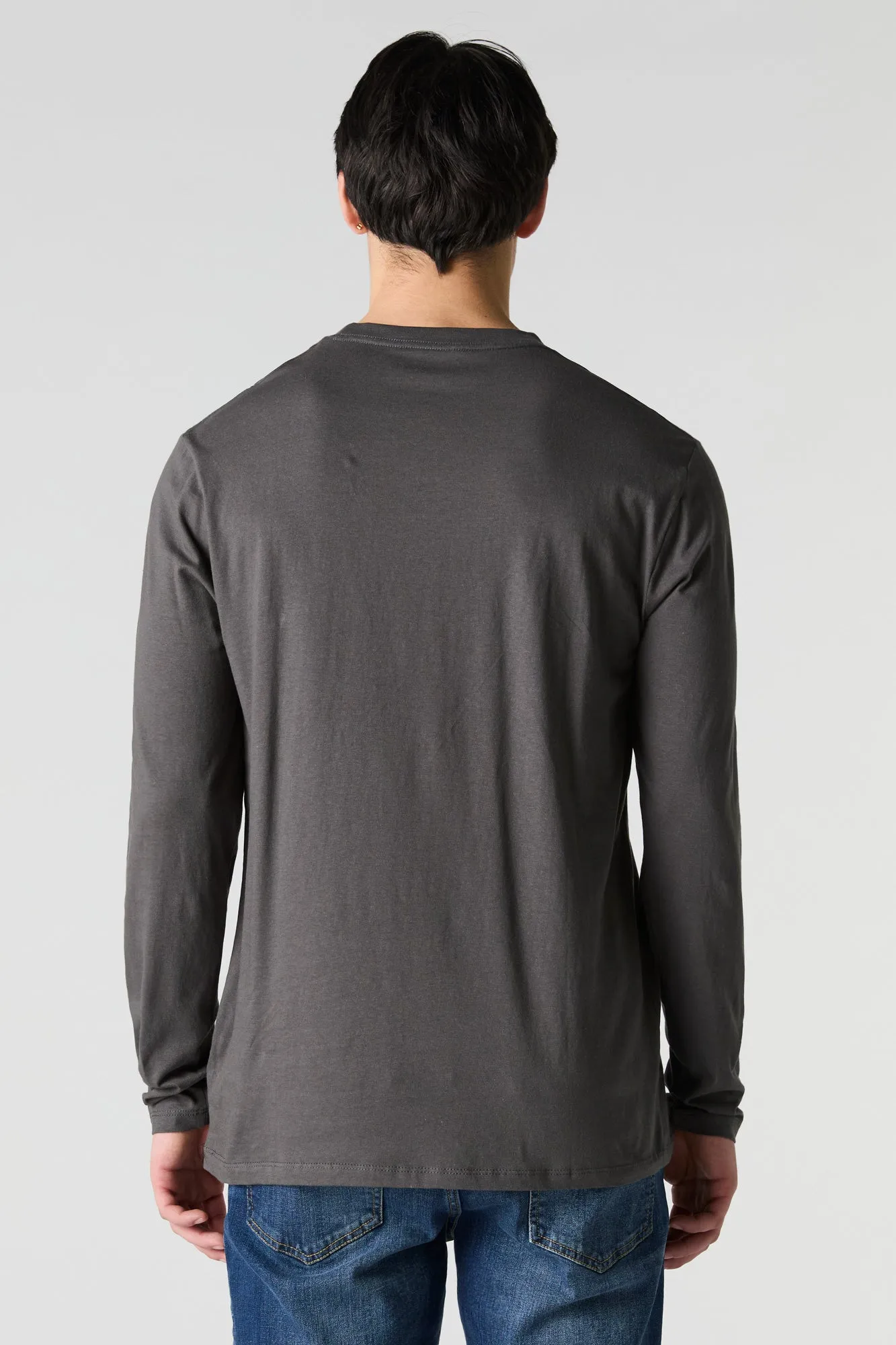 Solid Crewneck Long Sleeve Top sold by Urban Planet product image thumbnail 2