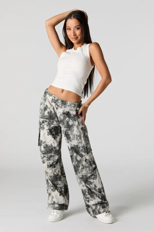 Printed Straight Leg Cargo Pant sold by Urban Planet