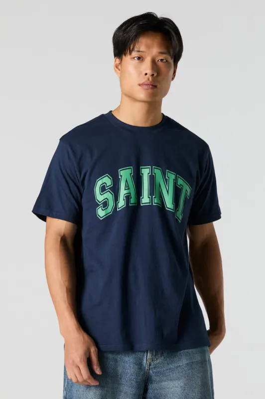 T-shirt à imprimé Saint sold by Urban Planet