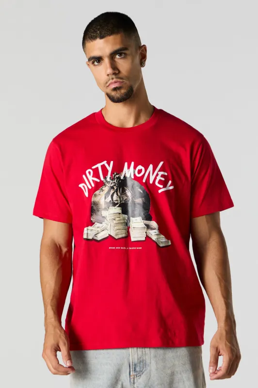 T-shirt à imprimé Dirty Money sold by Urban Planet