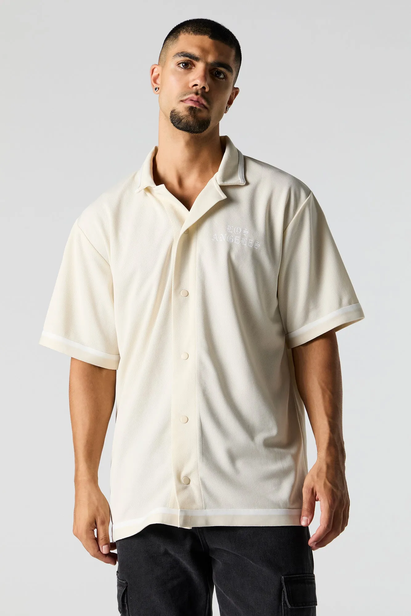 Jersey de baseball en filet à imprimé Los Angeles sold by Urban Planet product image thumbnail 5