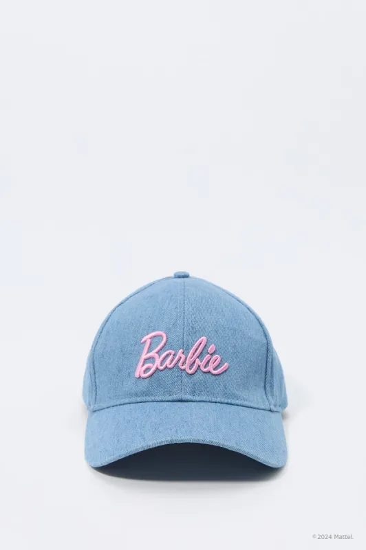 Casquette de base-ball en denim à broderie Barbie™ sold by Urban Planet
