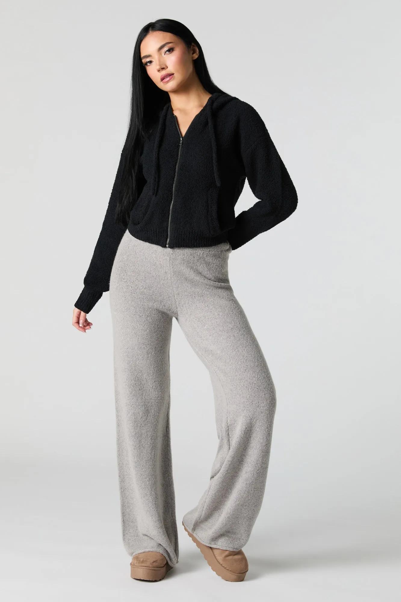 Mossy Knit Zip-Up Hoodie sold by Urban Planet product image thumbnail 3