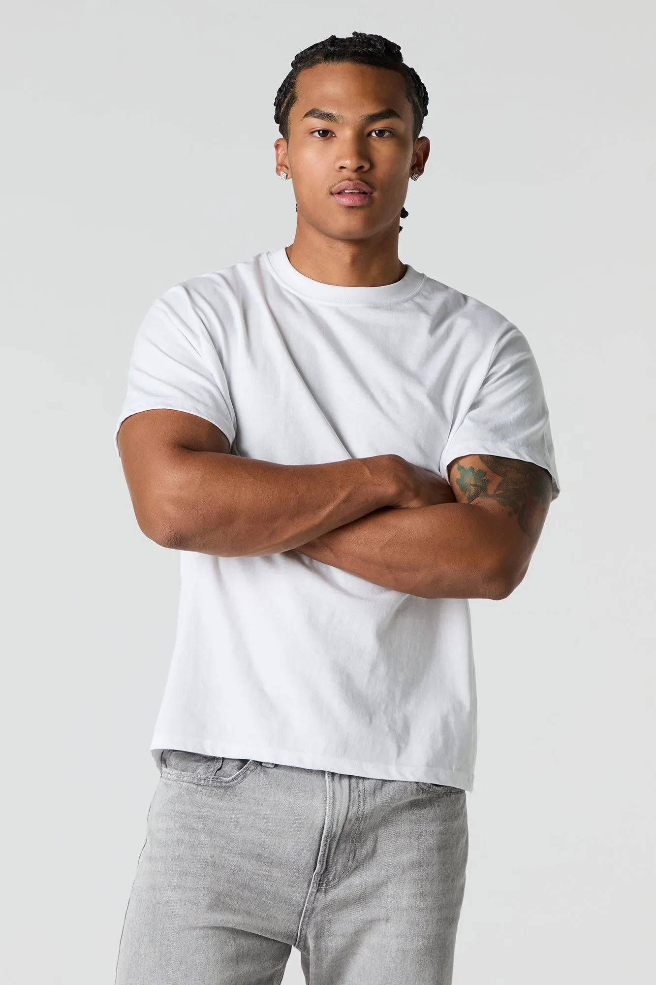 T-shirt ras du cou uni sold by Urban Planet product image thumbnail 4