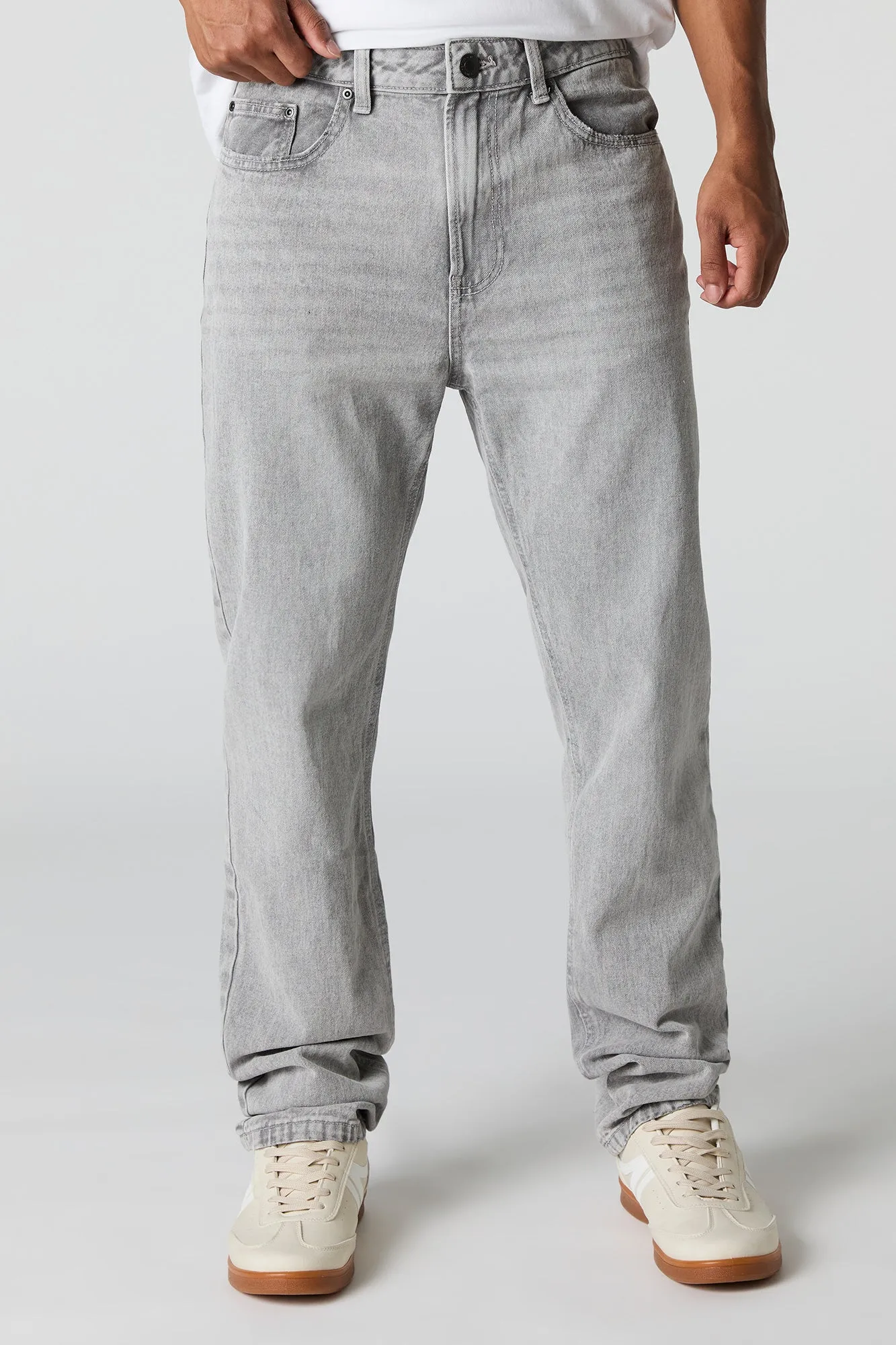 Light Grey Wash Rigid Straight Leg Jean sold by Urban Planet