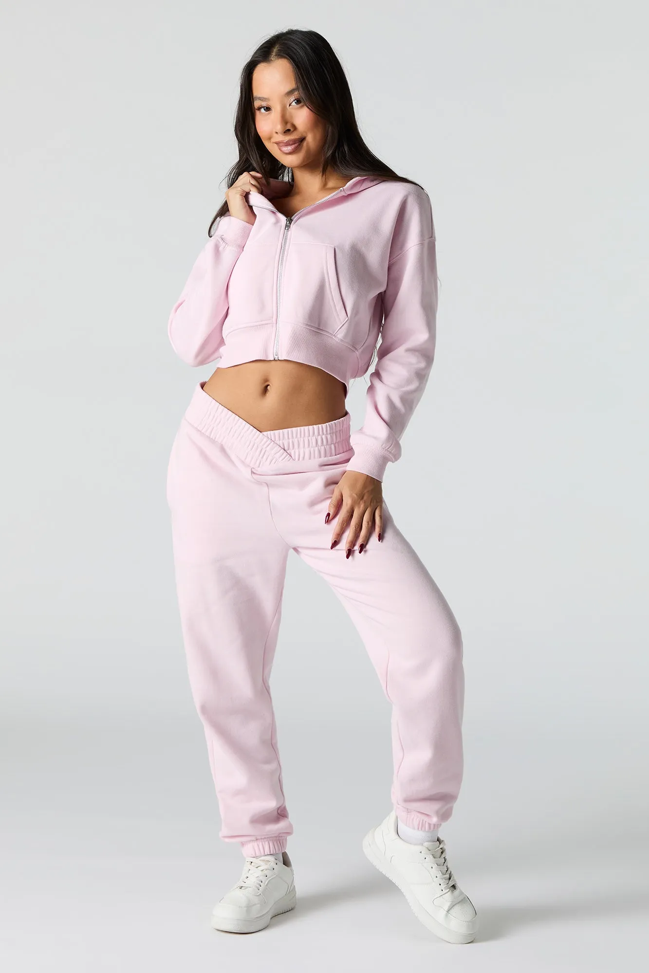 V Waist Fleece Jogger sold by Urban Planet