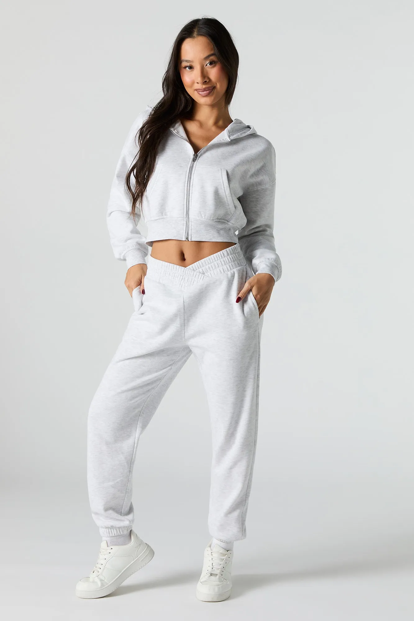 V Waist Fleece Jogger sold by Urban Planet product image thumbnail 4