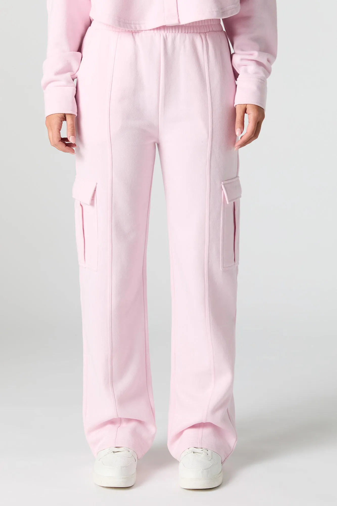 Fleece Wide Leg Cargo Sweatpant sold by Urban Planet product image thumbnail 2