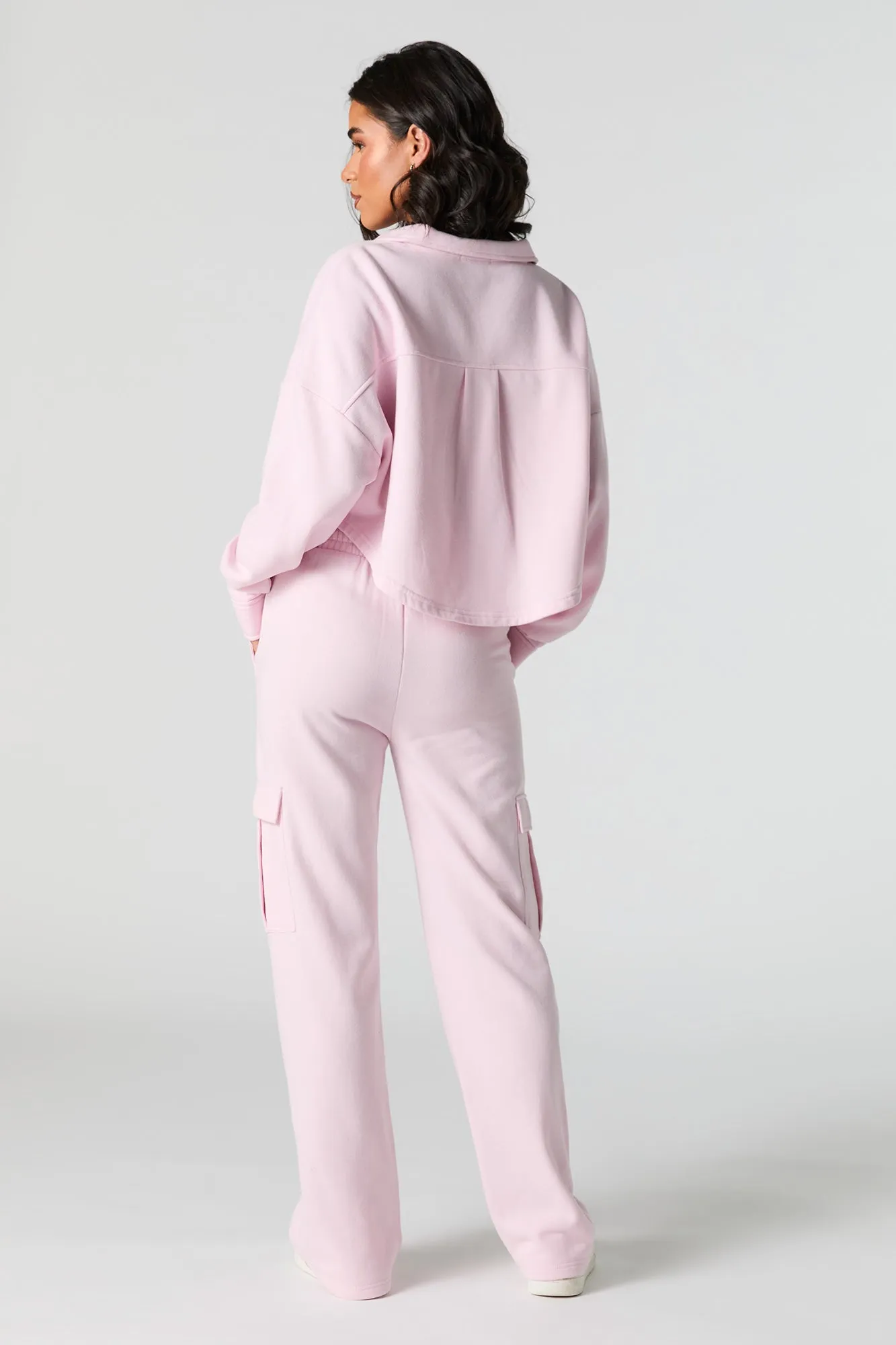 Fleece Wide Leg Cargo Sweatpant sold by Urban Planet product image thumbnail 3