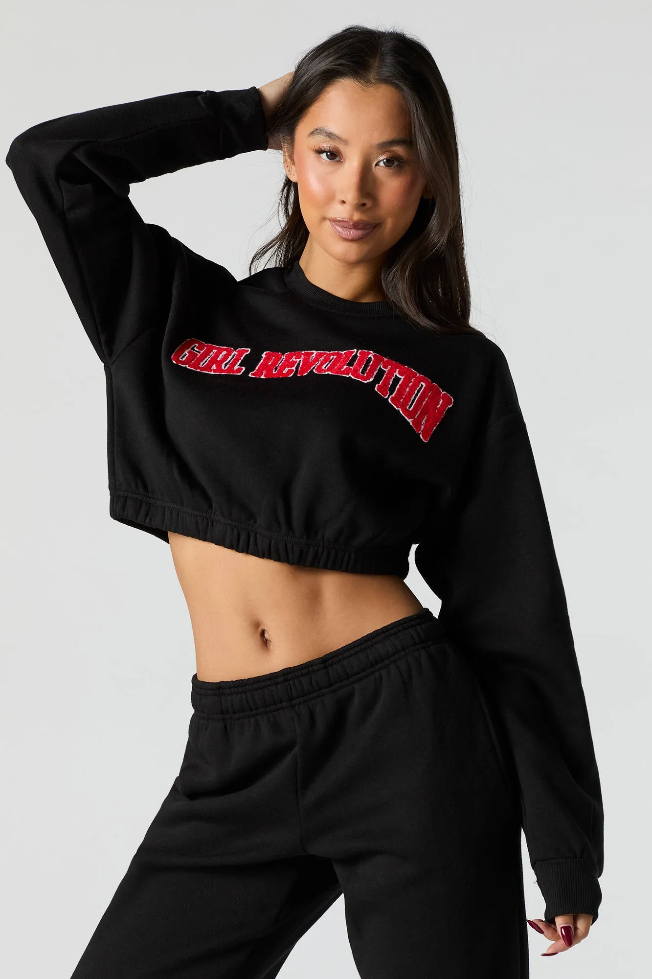 Graphic Cropped Sweatshirt sold by Urban Planet product image thumbnail 4