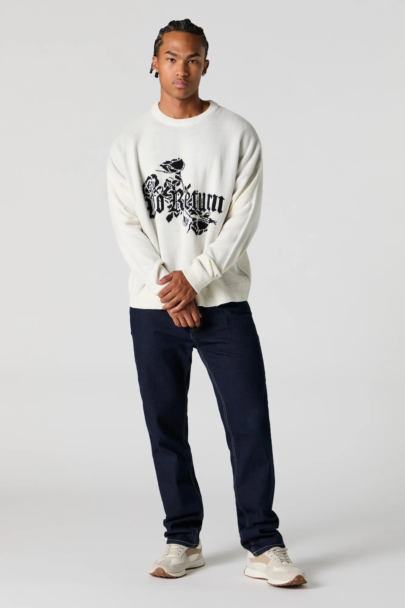 Jacquard Knit Relaxed Sweater sold by Urban Planet product image thumbnail 3