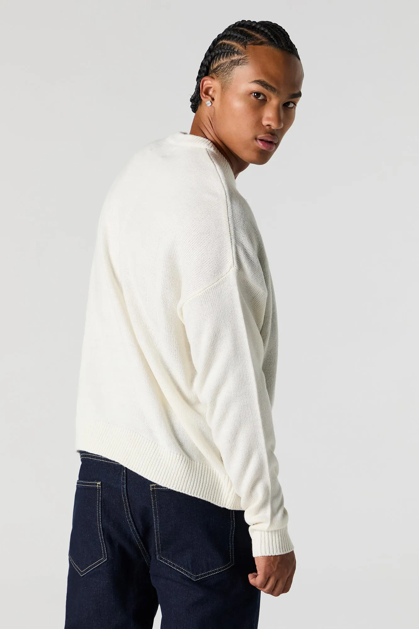 Jacquard Knit Relaxed Sweater sold by Urban Planet product image thumbnail 2