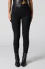 Jean ajusté taille haute délavé noir sold by Urban Planet