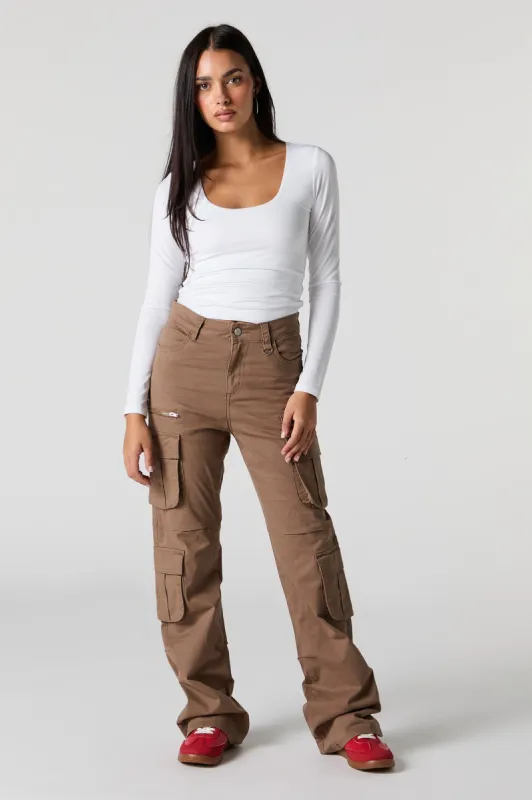 Pantalon cargo à jambe évasée avec poches multiples sold by Urban Planet