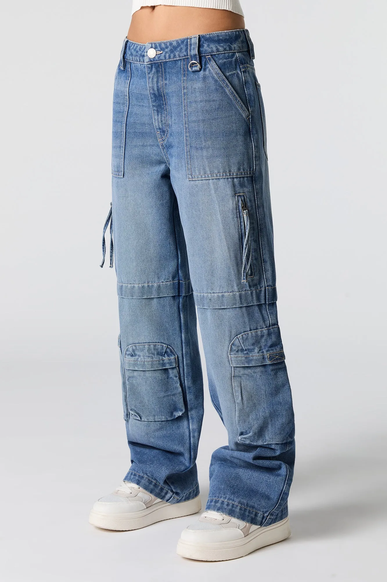 Zip Pocket Straight Leg Cargo Jean sold by Urban Planet product image thumbnail 5