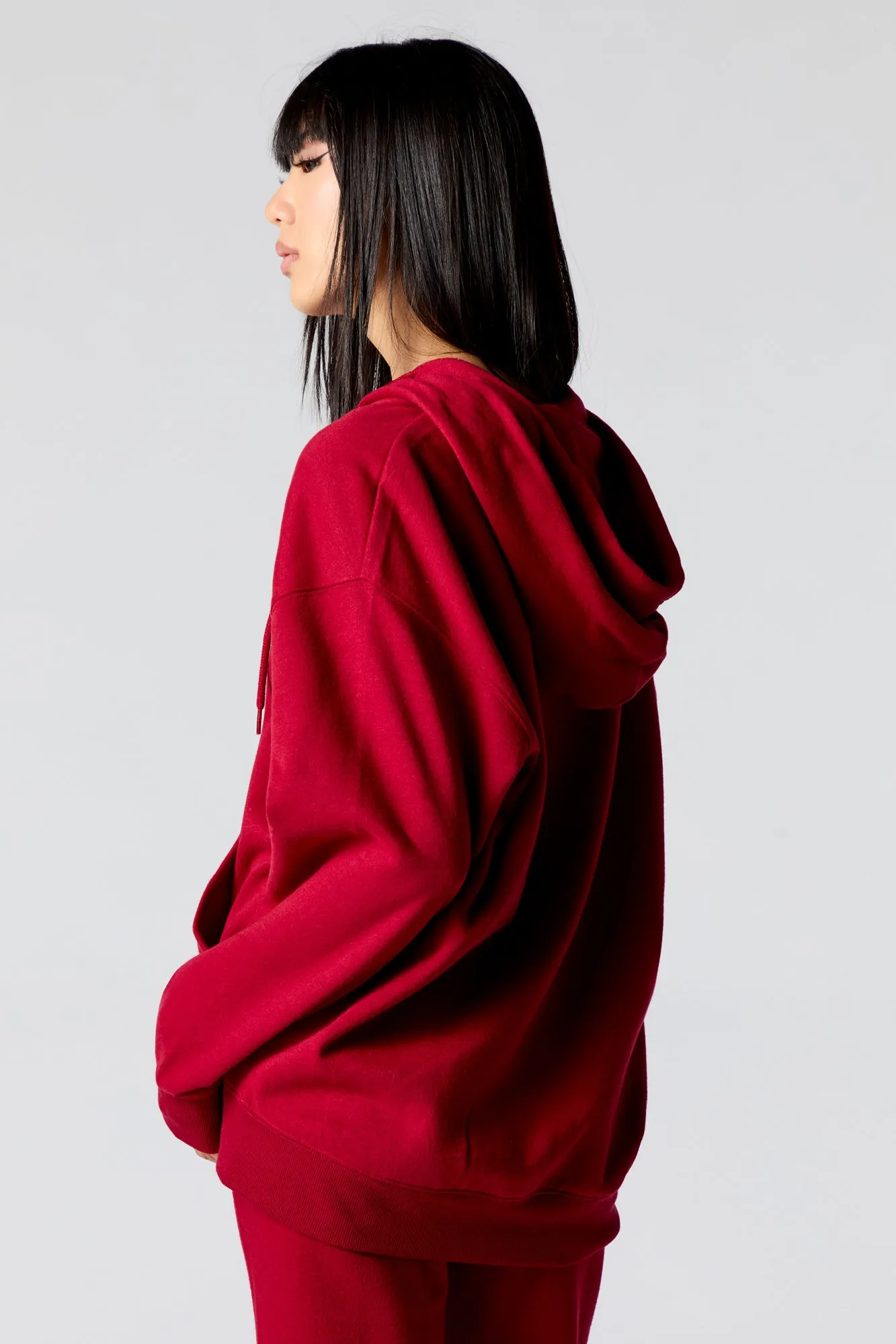 City Embroidered Zip-Up Fleece Hoodie sold by Urban Planet product image thumbnail 2