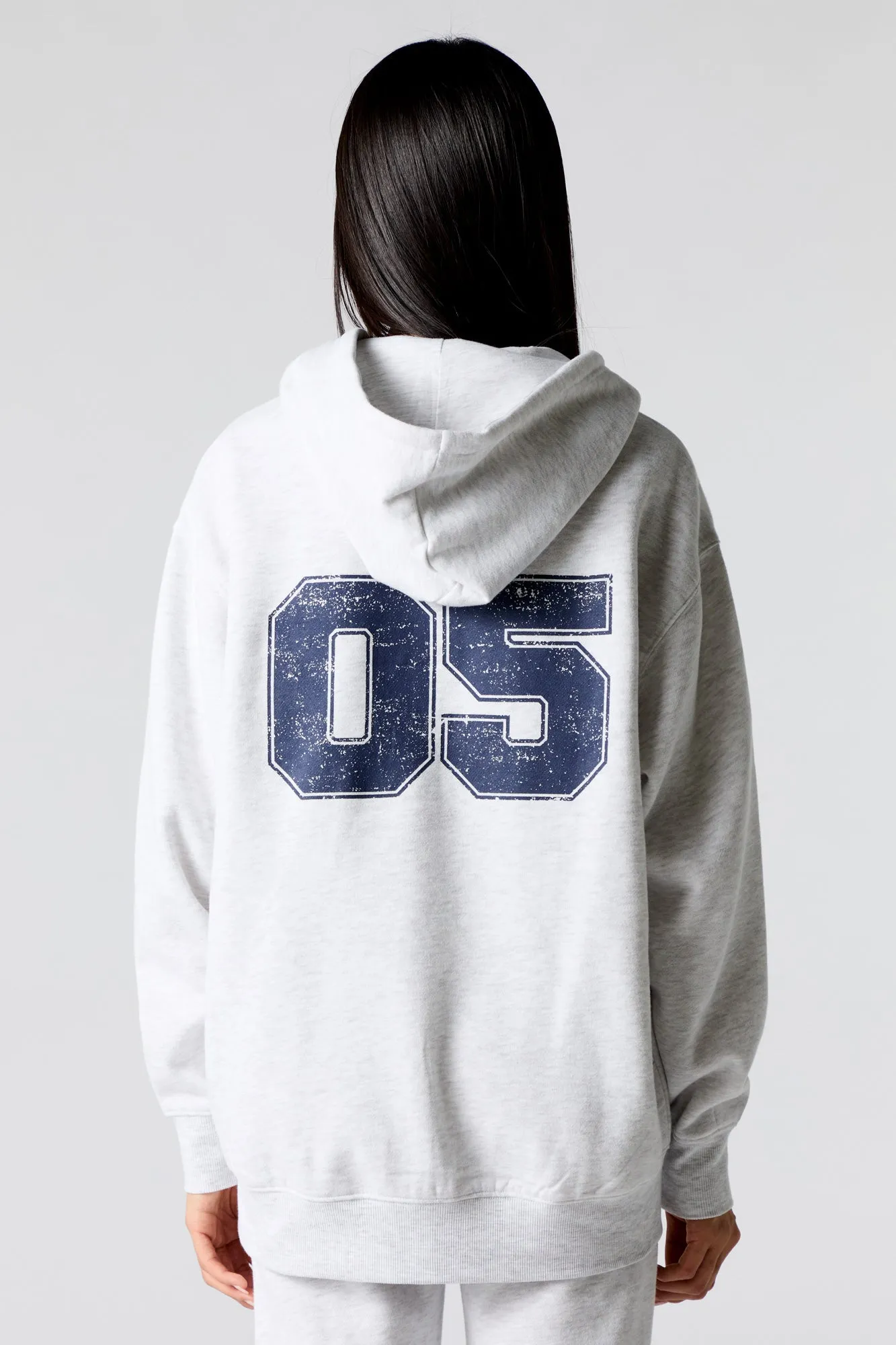 Number Graphic Zip-Up Fleece Hoodie sold by Urban Planet product image thumbnail 5